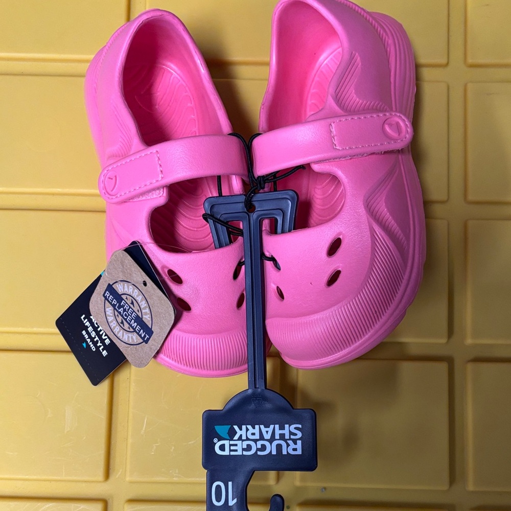 Kids Waterproof Pink Mary Jane Sandal with Hook-and-Loop Strap